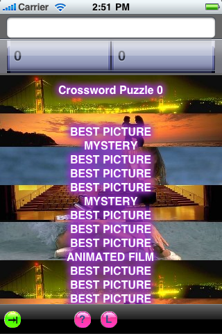 Movie Awards Crossword